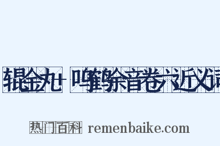 辊金丸+呜鹤余音卷六近义词是什么意思的图片